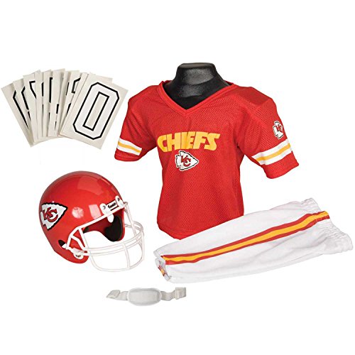 Franklin Sports NFL Kansas City Chiefs Deluxe Youth Uniform Set, Small