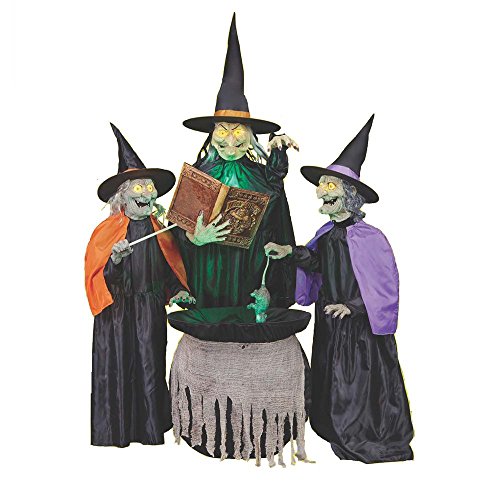 Life Size Animated Spell Casting Witches Halloween Prop Haunted House
