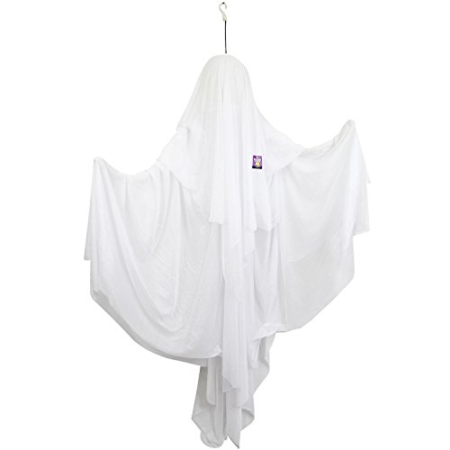 Halloween Haunters 5 Foot Animated Hanging Spinning Scary All White ...
