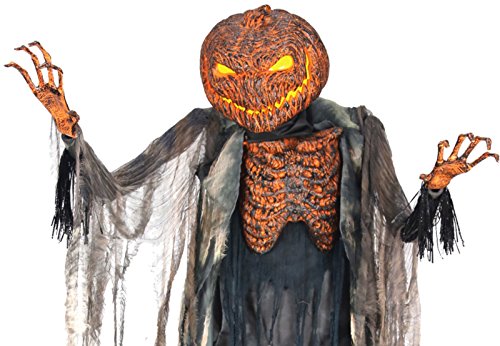Life Size Animated SCORCHED SCARECROW with FOGGER Halloween Haunted ...