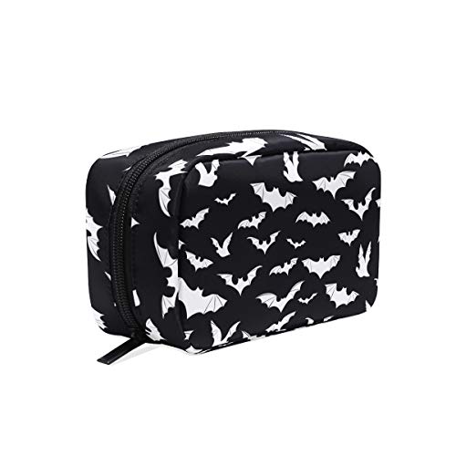 Bats Halloween Goth Cosmetic Bags Organizer Travel Makeup Pouch Ladies