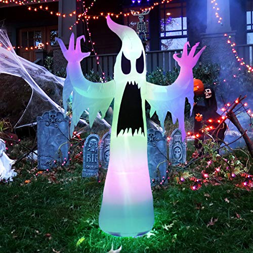 MAOYUE Halloween Inflatables Ghost, 8 ft. LED Ghost Inflatables for ...