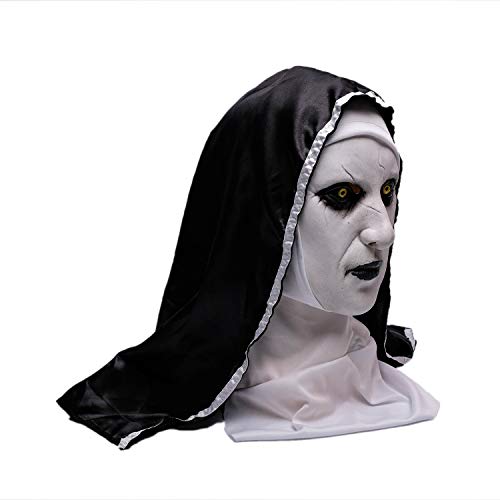 Wellin The Nun Scary Latex Mask, Halloween Party Scary Mask, Latex ...