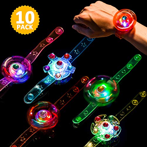 Light Up Bracelet LED Party Favors 10 Pack Toys for Kids Girls / Boys